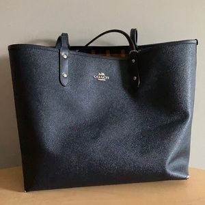 Navy Blue Coach Tote Purse
